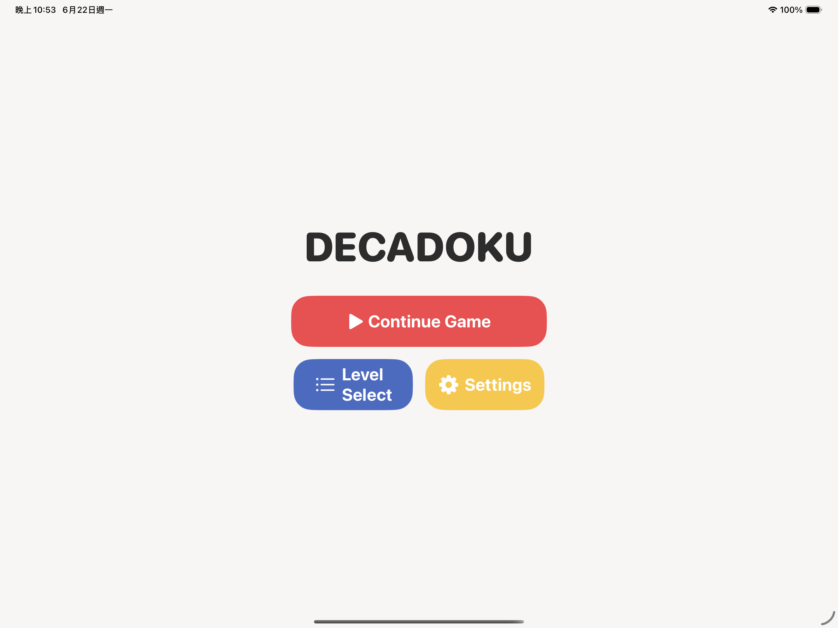 Main menu